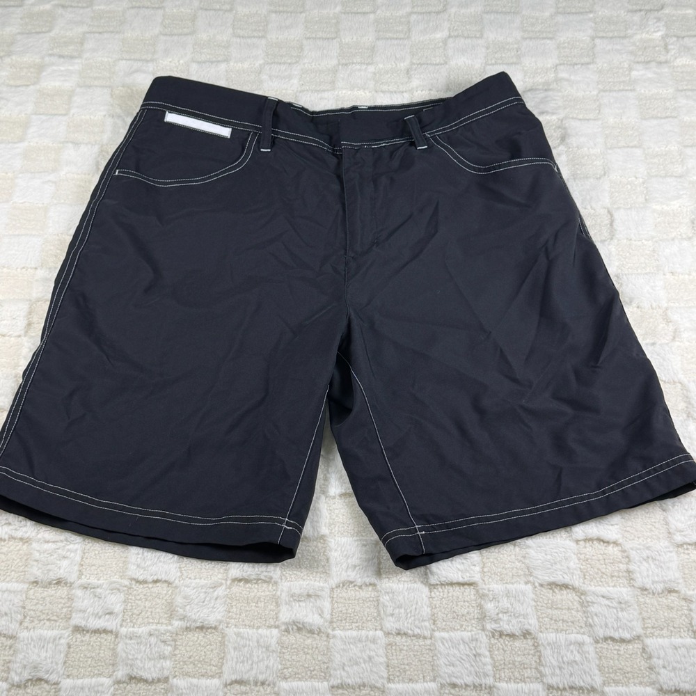 Adidas Climalite Swim Shorts Men's Size 34 Black with White Trim‎